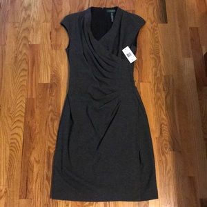 Ralph Lauren grey dress. Size 6. NWT.
